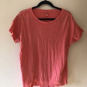 Distressed pink T-shirt